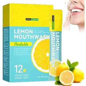Mondwater, 60-pack Draagbare Mondwater Voor Een Frisse Adem, Mondwater In Reisformaat, Draagbare, Verse Munt Mondwaterstrips Voor Superieure Mondhygiëne (citroen)