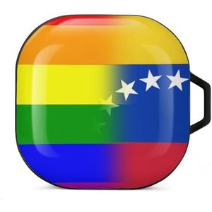 LGBT Pride Venezuela vlag oordopjes hoesje compatibel met Samsung hard shell beschermhoes zwart stijl