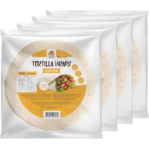 Lowcarbchef - Tortilla wraps 4x (6x40 gram) - Voordeelpakket - Koolhydraatarm - Low Carb Wraps