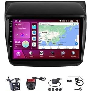 Android Autoradio Video Multimedia Speler, 9 Inch Touch Screen Radio Plug And Play Autotoebehoren met Bluetooth En Navigatie En Achteruitrijcamera Voor Mitsubishi Pajero Sport 2 L200 Triton 2008-201