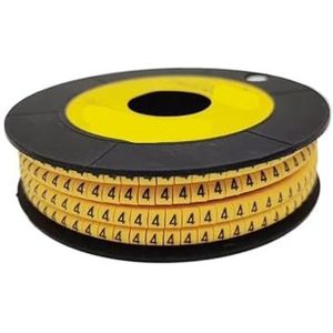 Draadnummermarkering, Kabelmarkering Multicolor cijfers 0-9 Pak van 250/500/1000 stuks 2,5 mm2 spiraal for 18AWG-12AWG(Multi-colored4,EC-0)