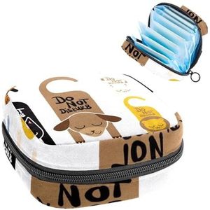 Opbergtas voor maandverband, menstruatiekit tas voor school, menstruatiecup zakje, maandverband organizer, dier/kat hond