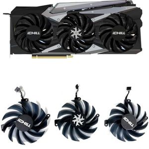 Koelventilator 87 mm 4-pins CF-12915S voor INNO3D RTX 3070 3070Ti 3080 3080Ti 3090 ICHILL X4 OC GPU grafische kaartventilatoren(BROWN)