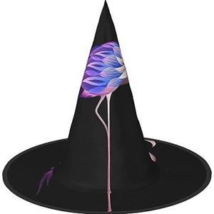 EdWal Boeiende Halloween-hoed: griezelige heks en tovenaar feestpet, voor Halloween-feestdecoratie - abstracte flamingo