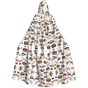 Bxzpzplj Sushi mantel met capuchon, voor dames en heren, carnavalskostuum, perfect voor cosplay, 185 cm