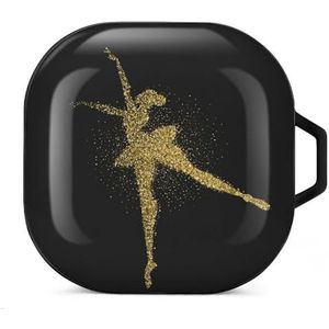 Meisje silhouet dansen klassiek ballet oordopjes hoesje compatibel met Samsung hard shell beschermhoes zwart stijl