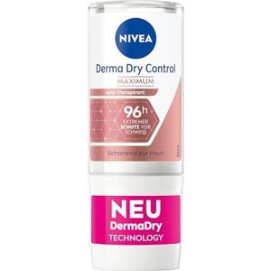 NIVEA Derma Dry Control Maximum Deo Roll-on (50 ml) anti-transpiratie, huidvriendelijk voor 96 uur bescherming en een zacht huidgevoel
