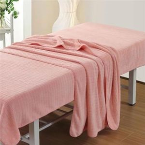 Massagebedlaken Met Gezichtsgat, Vervangende Hoes For Schoonheidssalon, Spabed, Gewatteerde Katoenen Hoes For Massagetafel, Wasbare Hoeslakens For Schoonheidssalons(Pink,Blanket 100 cm x 190 cm)