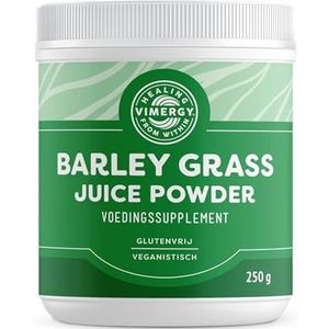 Vimergy Barley Grass Juice Powder – Barley Grass Juice Super Greens – Vegan Supplement – Formulated Without Anti-Caking Agents, fillers, Flavors, or Sugar– Non-GMO & Gluten-Free (250g)