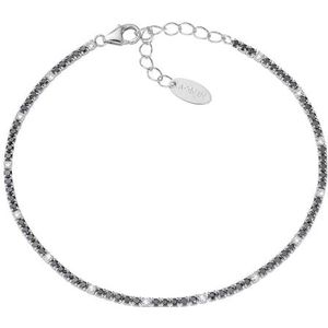 Amen 925 Silver women's tennis bracelet with black and white zircons BT1BNB17