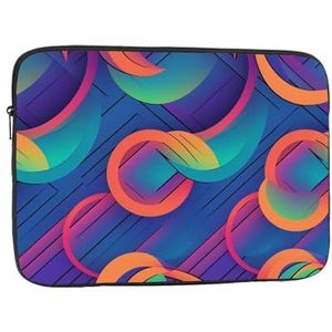 Eenvoudige kleurrijke patroon Laptop Sleeve Bag voor Vrouwen, Shockproof Beschermende Laptop Case 10-17 inch, Lichtgewicht Computer Cover Bag, ipad case