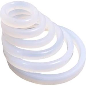 10/50 Stuks Wit Food Grade Siliconen O Ring Pakking CS 1.5mm OD 5~80mm waterdichte Ring Ronde O Vorm VMQ O Ring Siliconen Ring (Color : 10Pcs, Size : OD 62mm ID 59mm)