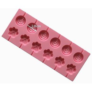 GIVBRO Siliconen Lolly Mallen Chocolade Mold 12-holte Bakvormen voor Lolly Candy Chocolade Jelly Ice Cube (#A)