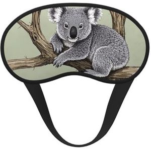 Koalas slaapmasker, zacht, comfortabel oogmasker met verstelbare riem, verduisterend, oogslaapschaduwhoes voor vrouwen, meisjes, mannen, reizen, yoga, dutje in ploegendienst