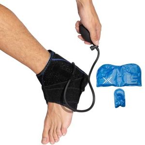 Compressie Ice Ankle Wrap - Koude Therapie met Compressie voor Enkel Zwelling & Pijn Verlichting - Verstelbare Herbruikbare Wrap