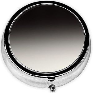 Ombre Wit naar Zwart Gedrukt Pil Organizer Pil Doos Pil Case Draagbaar voor Portemonnee Pocket Ronde Metalen Pil Houder Organizer voor Dagelijkse Geneeskunde