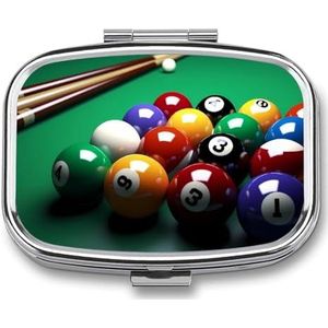 Biljart Travel Pill Organizer Een Dagelijkse Pillendoos voor Supplementen 2 Compartiment Pillenetui Handig voor het meenemen en bewaren van medicijnen doos