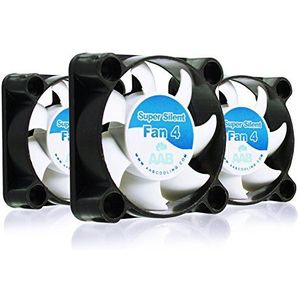 AABCOOLING Super Silent Fan 4 - Silent and Efficient 40mm Fan with 4 Anti-vibration Pads - Value Pack 3 Pieces, 12V, Quiet Fan, 3D Printer Fan, Silent Case Fan 17,9 dB