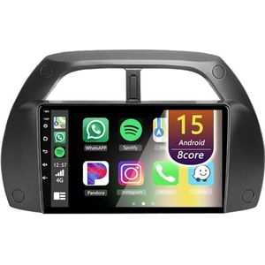 Android Radio voor Toyota RAV4 2001-2006, 9 inch Touchscreen Autoradio met Wireless CarPlay Android Auto Bluetooth WIFI(4Core(1+32GB))