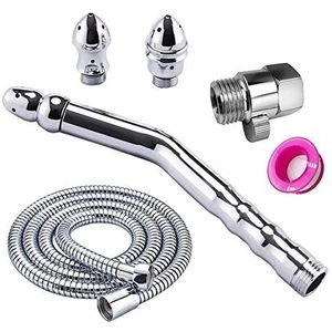 Gebogen Enema Bidet handdouche met 3 douchekoppen for Anal Cleansing Colonic Douche System