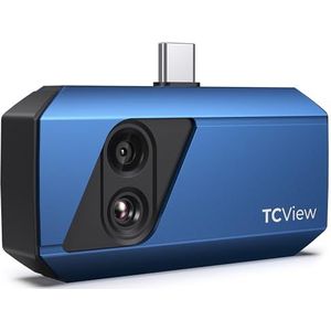 TOPDON TC001 Plus Warmtebeeldcamera Android, 512 x 384 TISR-resolutie met visuele camera, temperatuurbereik van 20 °C ~ 550 °C, 25 Hz beeldfrequentie, dual-lens, warmtebeeldcamera's voor smartphone,
