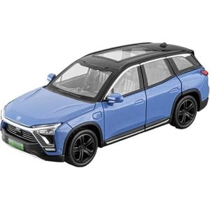 Mini Legering Klassieke Auto Voor NIO ES8 SUV 1:32 Schaal Auto Model Speelgoed Legering Nieuwe Energie Diecast Metalen Voertuigen Simulatie met Geluid Model Gift (Color : Blue)