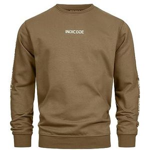 INDICODE JEANS Sweatshirt ' Korbin '  olijfgroen / wit