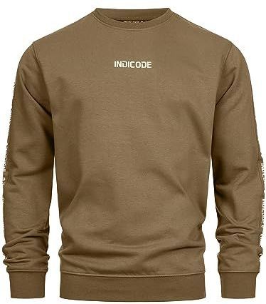 INDICODE JEANS Sweatshirt ' Korbin '  olijfgroen / wit