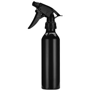 Lege Spuitfles Draagbare Aluminiumlegering Kapper Haar Water Sproeier 250ml Zwart