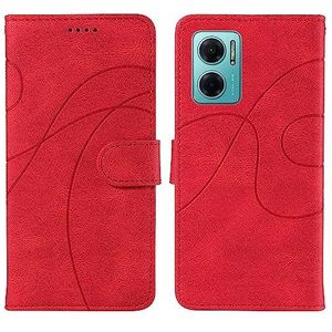 Telefoon Flip Case Cover, Compatibel Met Xiaomi Redmi Note 11E 5G Kaartsleufhouder Afneembare Polsband Flip-telefoonhoes Multifunctioneel Hoesje Compatibel Met Xiaomi Redmi Note 11E 5G (Color : Rosso