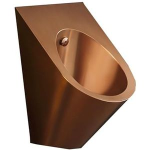 Geïntegreerde automatische sensor urinoir urine-omleider, aan de muur gemonteerd slim heren urinoir, mannelijk sanitair openbaar toilet urinoir, splash-toilet for bars/luchthavens (Color : Rosegold,