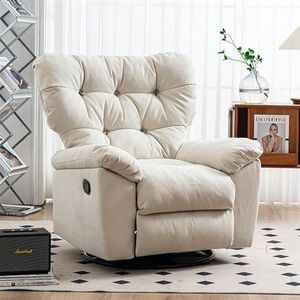 Living Room Chairs Woonkamer Fauteuil Stoel Enkele stoel Eersteklas Ruimte Capsule Licht Luxe Slaapkamer Woonkamer Liggend Schommel Draaibaar Elektrisch Luie Fauteuil Vloer Gaming Fauteuil for Woonkam