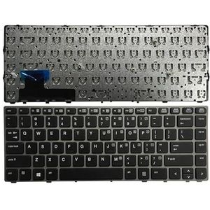 Nieuwe US ​​laptop toetsenbord for HP EliteBook Folio 9470M 9470 9480 9480M Grijs frame Geen achtergrondverlichting Geen punt 702843-001
