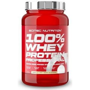 Scitec Nutrition 100% Whey Protein Professional - Verrijkt met extra aminozuren & spijsverteringsenzymen - Glutenvrij - Zonder palmolie, 920 g, Vanille-Bessen