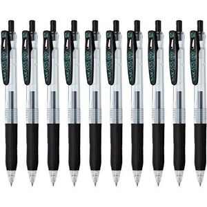 Zebra Sarasa Clip 0.4 Intrekbare Gel Ink Pen, Rubber Grip, 0.4mm, zwarte inkt, waarde Set van 10