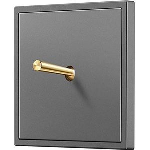 Wandschakelaar, bedieningsschakelaar 1-4 gang 2-weg enkele dubbele bedieningslamp for woonkamer tuimelschakelaar 86 type hendel wandlampschakelaar vierkant grijs