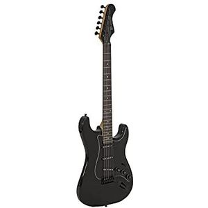 DIMAVERY ST-203 elektrische gitaar, gothic zwart