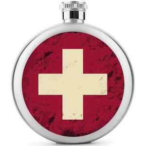 Zwitserland Zwitserse vlag roestvrij staal wijnfles voor mannen vrouwen fles draagbare drank fles voor bruiloft reizen