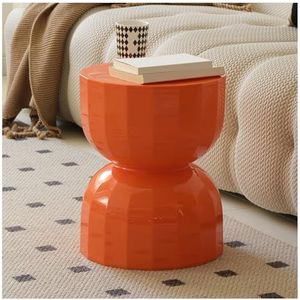 Sofa Side Table，Living Room Tables，Round Coffee Table，compact size, easy to move, multiple colors available, free to match, suitable for any scene(Orange)
