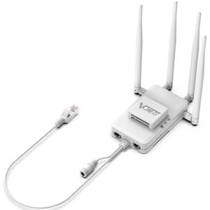 Vonets VAR1200-H Industriële Gigabit Mini Dual Band Smart WiFi Brug/Draadloze Router/WiFi naar Ethernet Adapter 1200Mbps met 1 Koelventilator, 2 Gigabit LAN, 1 Gigabit RJ45,Ondersteunt PoE/DC Voeding