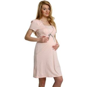 Italian Fashion IF Nachthemd Dames Geboorte Voedingsnachthemd Zwangerschapsnachtkleding Zwangerschapsmode Met Doorlopende Knoopsluiting Geboorteshirt Voor Zwangere Vrouwen