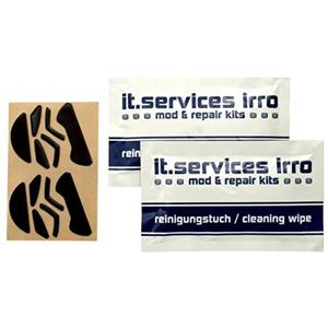 IT-Services Irro 2 x sets glides/muisglijders geschikt voor Logitech G302 Daedalus Prime / G303 Daedalus Apex, incl. 2 reinigingspads