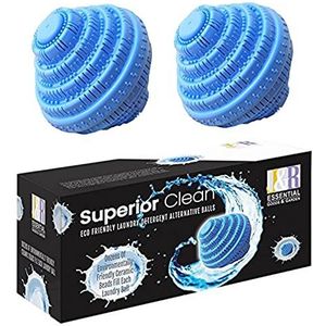 Eco-vriendelijke en chemische vrije wasballen van alle natuurlijke alternatieve wasmiddelen voor maximaal 1000 wasbeurten Set van 2