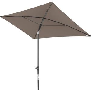 doppler City balkonparasol 200x125cm in grijs-beige I Rechthoekige parasol met UV-bescherming I 3-voudig verstelbare parasol met opbergtas I In hoogte verstelbare parasol van 180 tot 220cm