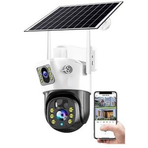 4MP/8MP HD Camera Outdoor Draadloze PTZ Solar IP Camera Ingebouwde Batterij Videobewakingscamera Waterdichte Cam Beveiligingscamera'S Voor Thuis(8MP WiFi 128GB Card)