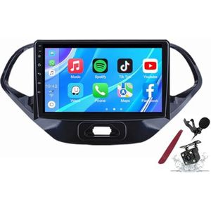 Android 14 Autoradio Navi voor F-ord Figo (2015-2018) 9 Inch Touchscreen Multimedia Speler met Draadloze Carplay GPS Navigatie FM RDS Bluetooth 5G-WiFi SWC DSP,M100s