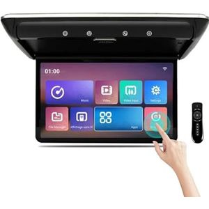 15,6-inch autodakmonitor-tv, neerklapbaar, 1080P-video, HD IPS-scherm, video-AV-ingang, afstandsbediening(Black)