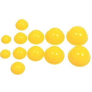 ROSENICE 12 stuks siliconen set voor gezicht en lichaamstherapie medische vacuüm massage met ergonomisch design in geel