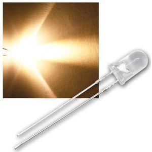 world-trading-net - 100 LED's 5mm water helder warm wit type ""WTN-5-13000ww, lichtgevende diode, bedraad, diode lichtgevend, als component