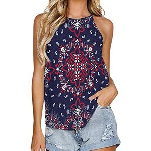 Paisley Skulls And Bones Bandana dames tanktop zomer mouwloze T-shirts halter casual vest blouse print t-shirt S